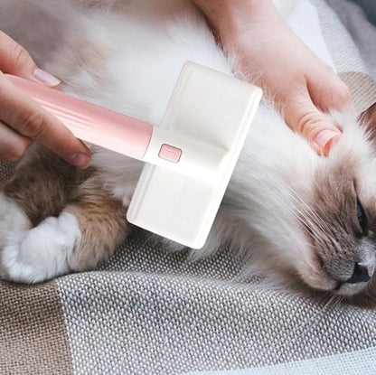 Pet Hair Removal Tool, with Detachable Handle, 17.5x12.5x4.5cm, Lint Shaver and Remover, Portable Hair Removal Cleaner, Comfortable Grip, for Furniture, Car, Clothes, Bedding - color: Pink