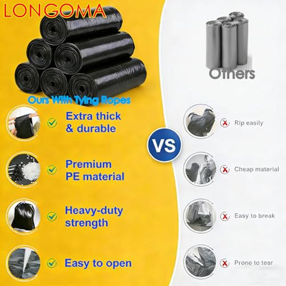 45 Gallon Trash Bags, Heavy Duty Garbage Bags, 70 Count 2.0 Mil Extra Thick 36”x 44” Trash Can Liners Large Plastics Garbage Trash Bag for Industrial, Home, Kitchen, Commercial, Yard, Lawn, Leaf - size: 1 Count (Pack of 70)