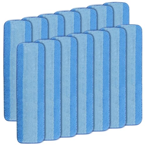 15 PCS 18 Inch Microfiber Cleaning Pads for Bona Mop, Reusable Mop Pad Refills Replacement Microfiber Mop Pads, Machine Washes