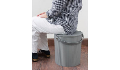 Yahata Kasei 235804 Omniutti Bucket with Lid, New Gray, LL, 5.3 gal (20 L), Neutral - color: New Grey, style: LL Size: 6.5 gal (20 L)