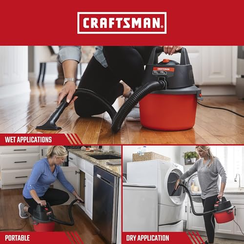 CRAFTSMAN CMXEVBE17250 2.5 Gallon 2.5 Peak HP Wet Dry Shop Vacuum