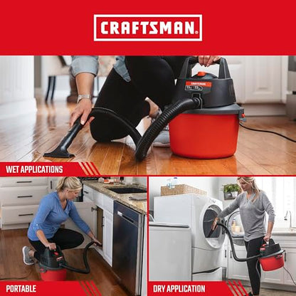 CRAFTSMAN CMXEVBE17250 2.5 Gallon 2.5 Peak HP Wet Dry Shop Vacuum