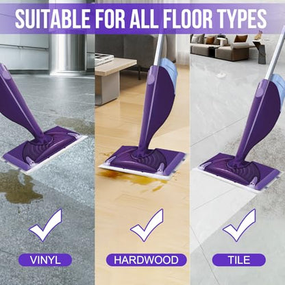 Mopping Pad Refill Compatible with Wet Jet Mop, Disposable Multi Surface Wetjet Hardwood Floor Cleaner Spray Mop Pads Refills, Thickness & Absorbent (20) - size: 20 Count
