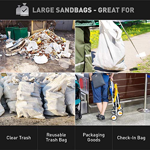 Sandbaggy Large Sandbags - Size: 25" x 40" - Thick Heavy Duty Contractor Bags, Heavy Duty Garbage Bags, Dumpster Bag, Construction Trash Bags, 6 mil (5000 Bags) - size: 5000 Bags