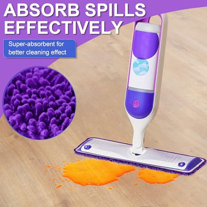 Aifacay Reusable Mop Pads Compatible with Swiffer PowerMop,Power Mop Pad Refill Pads Washable 15.3 * 5.1 Inch, Microfiber Replacement Pad for Multi-Surface Floor Cleaning 6 Pack - color: 6 Pack：purple and Navy Blue