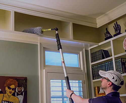 DOCA Telescoping Pole Attachment - Extension Pole for Cleaning, Feather Duster, Window Washing Kit, Paint Roller, Window Squeegee - High Reach Extendable Kit for Indoor & Outdoor - Feather Duster - size: Head Only - No Pole, style: Feather Duster