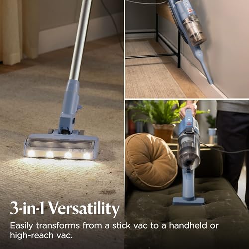 Bissell PowerClean Corded Stick Vacuum, Tangle-Free Brush Roll, Self-Standing, Bright Headlights, HEPA Filtration, Crevice & Upholstery Tools Included, 4214K - style: PowerClean Corded