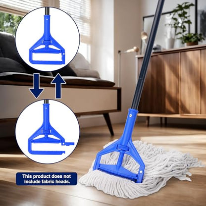 KeFanta 60 Inch Mop Handle Commercial Heavy Duty,Industrial Metal Mop Stick Replacement Quick Change,Wet Mops Head Replacement Holder for Floor Cleaning - size: 1 Pack
