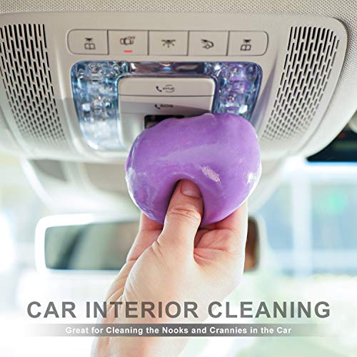 TICARVE Cleaning Gel for Car Detailing Car Vent Cleaner Cleaning Putty Gel Auto Car Interior Cleaner Dust Cleaning Mud for Cars and Keyboard Cleaner Cleaning Slime Purple - color: Purple
