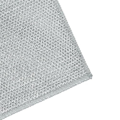 Estink Wire Dishwashing Rag, Multipurpose Rust Removal Double Side Steel Wire Dish Towel with Polyester Material for Household Kitchen Bathroom Cleaning