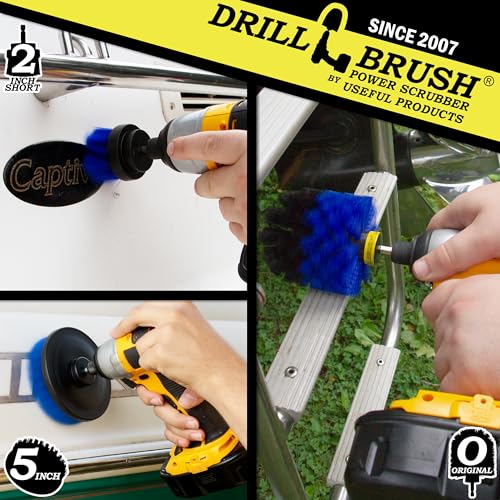Kayak - Cleaning Supplies - Drill Brush - Boat Accessories - Hull, Deck, Fiberglass, Gel Coat, Carpet, Seats - Spin Brush Kit - Pond Scum, Oily Residue, Weeds, Barnacles, Oxidation - Canoe
