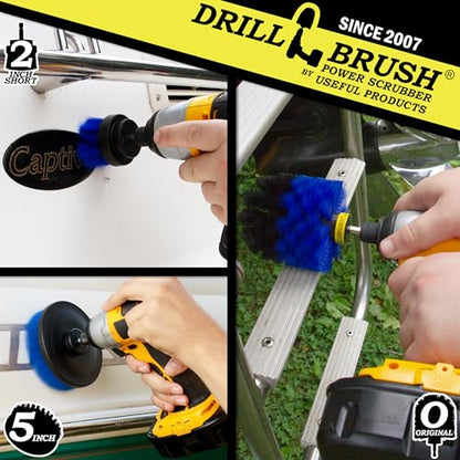 Kayak - Cleaning Supplies - Drill Brush - Boat Accessories - Hull, Deck, Fiberglass, Gel Coat, Carpet, Seats - Spin Brush Kit - Pond Scum, Oily Residue, Weeds, Barnacles, Oxidation - Canoe
