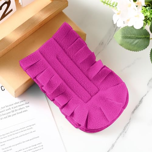 Zubebe 6 Pcs Duster Refill Reusable Fleece Duster Refills Feather Flat Dusters Multi Surface Washable Cleaning Pads Tools for Home, Blinds, Car, Pet, Furniture, Fans (Peach Red) - color: Peach Red