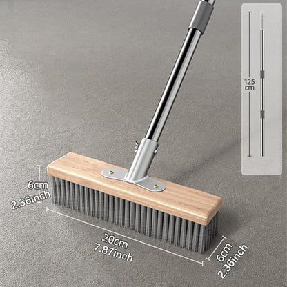 Gralara Stainless Steel Wire Scrub Brush Stiff Bristles Floor Scrubber Heavy Duty Rough Outdoor Broom for Swimming Garage, 20cm