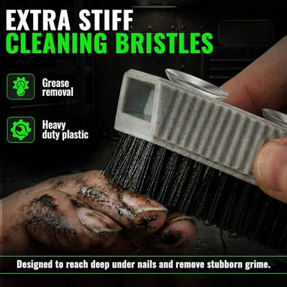Grip Clean Nail Brush for Cleaning Fingernails – Heavy Duty Nail Brush with Extra Stiff Bristles - Fingernail Brush & Nail Scrubber Brush with Suction Cup Backing for Men & Women - 1 Pack - style: 1 Count (Pack of 1)