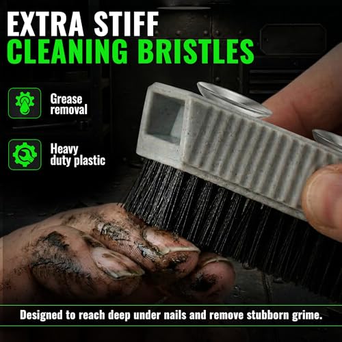 Grip Clean Nail Brush for Cleaning Fingernails – Heavy Duty Nail Brush with Extra Stiff Bristles - Fingernail Brush & Nail Scrubber Brush with Suction Cup Backing for Men & Women - 4 Pack - style: 4 Pack
