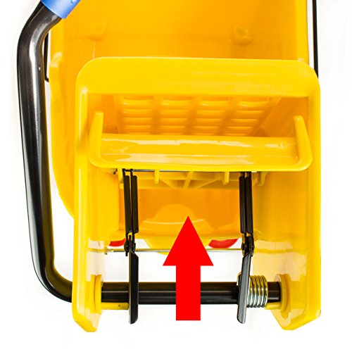 RKMB36-Y Commercial Side Press Wringer Mop Bucket 36 qt / 9 gal (Yellow) - size: Mop Bucket Set