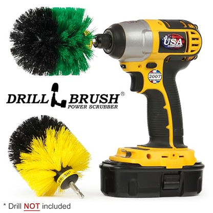 Kitchen Accessories - Pots and Pans Set - Spin Brush Kit - Grout Cleaner - Cleaning Supplies - Bathroom Accessories - Soap Scum, Hard Water Stains, Mineral Deposits, Calcium Build-up, Rust Stains - color: Green / Yellow