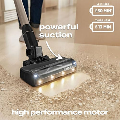 Bissell PowerClean FurGuard Self-Standing Cordless Vacuum w/Self-Cleaning Brush Roll, Wall Mount, Upholstery Tool & Bright Headlights, Amazon Exclusive Limited Edition Color, Coastal Clean, 4039A - style: PowerClean FurGuard Coastal Clean