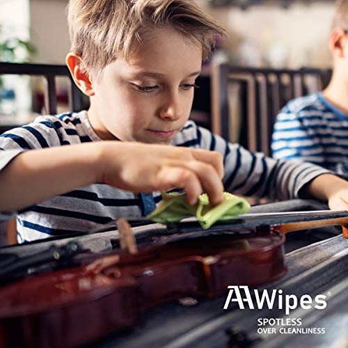 AAwipes Guitar Cloths Microfiber (6-Pack 12"x12" Cloths) Plush Polishing Cloths for Musical Instruments Premium Cleaning Cloths for Guitar Violin Piano Clarinet Trumpet Sax Universal (HCIS-1212-G) - color: Green 6PCS
