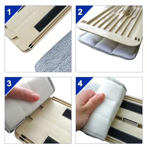 Microfiber Mop Cleaning Pads Flat: 10 Packs 13" X 4.9" Washable Pads for Floor Cleaning Compatible with Tethys & Most 13 Inch Flat Mop - Pads Replacement for Bucket Set - color: 10 Packs - 10 Soft
