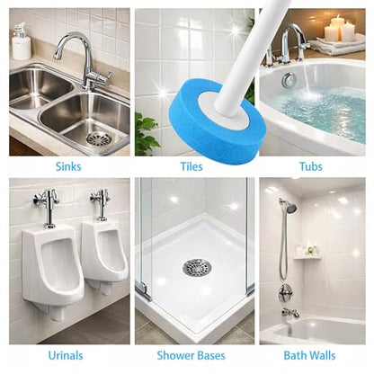CiLoN 30 Pack Auto-Open Lid Disposable Toilet Bowl Brush & Holder System | Wall-Mounted Disposable Toilet Cleaning Set For Touch-Free Space-Saving Hygienic Modern Bathrooms (Starter Kit + 30 Sponge) - size: Starter Kit + 30pcs Refill Heads