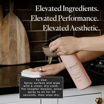 L'AVANT Collective Luxury Multipurpose Surface Cleaner | All Purpose Cleaning Spray, Plant-Based & Non-Toxic, EPA Safer Choice, Refillable Glass Bottle | 16 Fl Oz | Blushed Bergamot - size: 16 Fl Oz (Pack of 1)