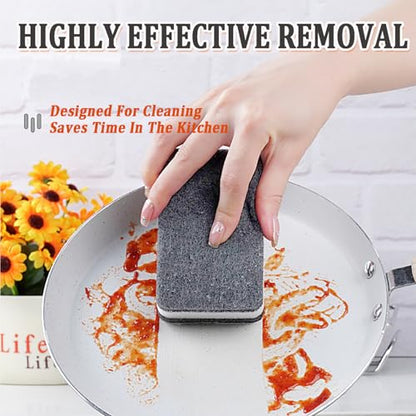 Taeku Natural Kitchen Sponge, 6 Pack Heavy Duty Scrub Cellulose Sponge Premium Multifunction Eco Friendly Cleaning Sponges for Dishes (Grey) - color: Gray