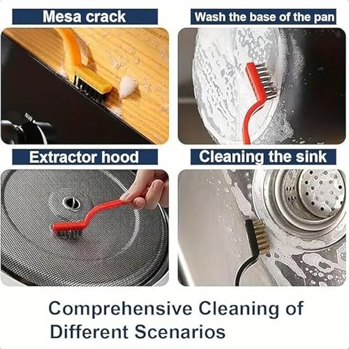12Pcs Hard Bristle Crevice Cleaning Brush, Multifunctional Premium Crevice Cleaning Tool, Designed for Cleaning Narrow Spaces, Suitable for Toilet, Faucets, Kitchen, Grout,Colorful