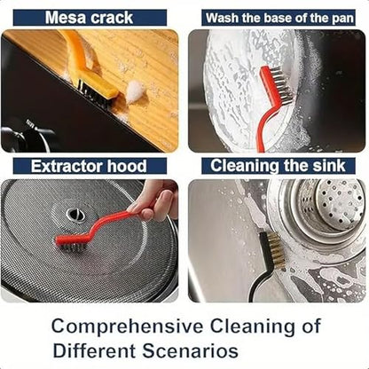 12Pcs Hard Bristle Crevice Cleaning Brush, Multifunctional Premium Crevice Cleaning Tool, Designed for Cleaning Narrow Spaces, Suitable for Toilet, Faucets, Kitchen, Grout,Colorful