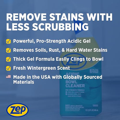 Zep Acidic Toilet Bowl Cleaner, 32 Oz - size: 32 Fl Oz (Pack of 1)
