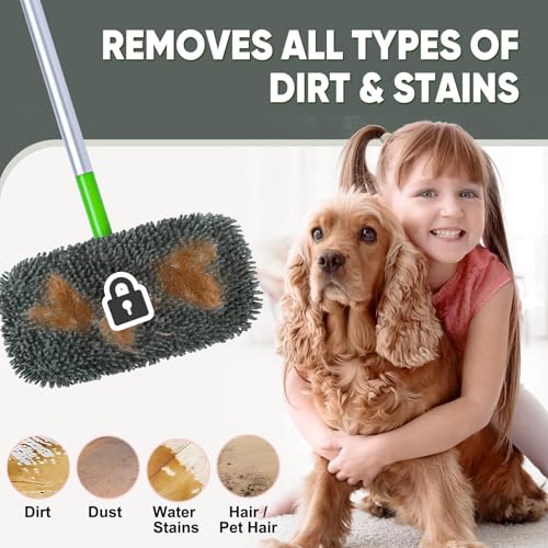6-Pack Reusable Microfiber Mop Pads Compatible with Swiffer Sweeper, Dry & Wet Sweeping Cloths - Washable Wet Pads Refill for Multi-Surface/Hardwood Floor Cleaning -Grey - color: Gray