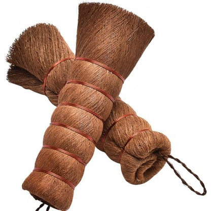 1 Pack Palm Dish Brush, Natural Palm Fiber Scrub Brush for Washing Dishes, Pots & Pans - Soft, Dense Bristles Non-Scratch, Hanging Loop for Easy Storage, Ideal for Kitchen Cleaning