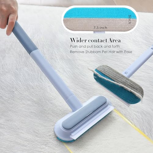 Pet Hair Remover for Furniture, Dog and Cat Hair Remover for Couch Carpet Furniture, 4 in 1 Multifunctional Pet Hair Removal Broom, Cleaning Brush for Window Tile, Reusable Washable