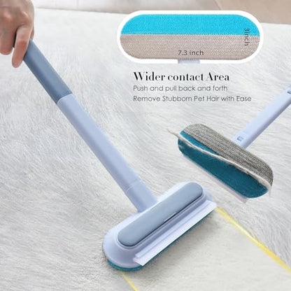 Pet Hair Remover for Furniture, Dog and Cat Hair Remover for Couch Carpet Furniture, 4 in 1 Multifunctional Pet Hair Removal Broom, Cleaning Brush for Window Tile, Reusable Washable