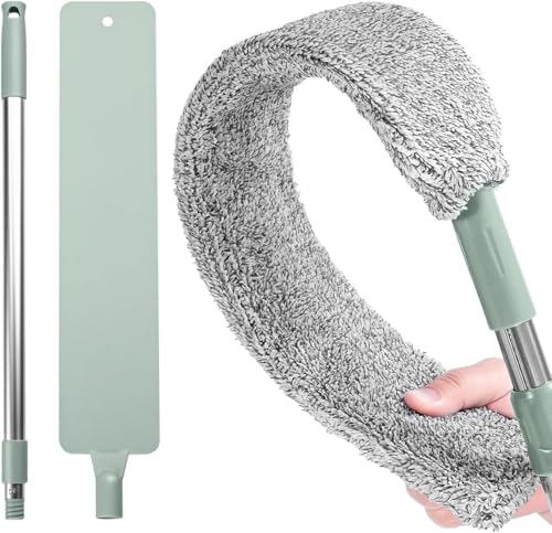 Retractable Gap Dust Cleaner Cleaning Tools with 2 Microfiber Dusting Cloths, Flat Duster Withextension Pole, Used for Cleaning Sofas, Sofa Beds, and Under Furniture (1 Dust Removal Cloth) - color: 1 Dust Removal Cloth