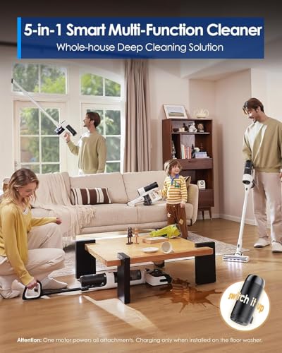 Tineco Floor ONE Switch S6 Stretch Wet Dry Vacuum Cleaner, Multi-Function, 180° Lay-Flat, Anti-Tangle Design, Self-Cleaning, 65Min Runtime, Dual-Edge Cleaning, Whole-House Cleaning Floor Cleaner - style: Switch S6 Stretch