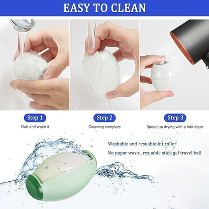 2-Pack Washable Sticky Roller, Pet Hair Remover, Reusable Lint Roller Ball, Portable Home Travel Lint Roller, for Clothes, Sticky Cleaner, Dust Fuzz Fur for Travel Househol