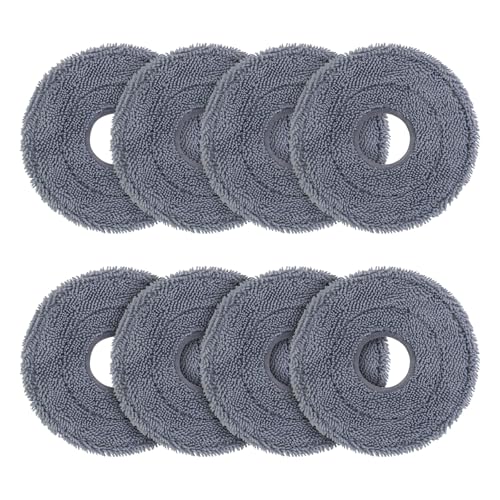 VIEWALL 8 Pack Rotating Mop Pads for Roborock Saros 10R, Saros 20, Saros Z70, Qrevo Edge 2, Qrevo CurvX Vacuum Cleaner, Washable Microfiber Mop Cloth Replacement Accessories - size: Saros Mop Pads 8 Pack