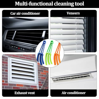 3 Pcs Window Venetian Blind Cleaner Duster Tool,Washable Mini Handheld Brush Dusting Cleaner Tool for Dust Removal in Blinds, Fans, and Air Vents - style: 3 Pcs