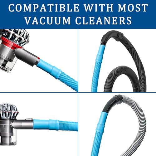Dryer Vent Cleaner Kit - Compatible Universal Vacuum Attachment Hose with Most Vacuum Cleaner, Dryer Lint Cleaner Kit and Cleaning Brush Tools for Efficient Dryer Vent Hose Maintenance (Black)