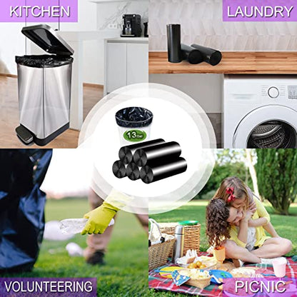 Trash Bags 13 Gallon Tall Kitchen Garbage Bags, Inwaysin Recycle Bags, Biodegradable Black Trash Bags, 75ct - style: 13Gal-Black-75