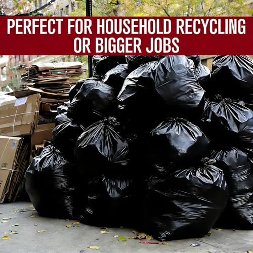 33 Gallon Trash Bags, Heavy Duty Garbage Bags 110 Count 1.7 MIL, 32" x 40" Large Black Can Liner 30 31 32 Gallon Can Liners Plastic Bolsas para basura For Home Commercial Construction Outdoor Yard - size: 1 Count (Pack of 110)