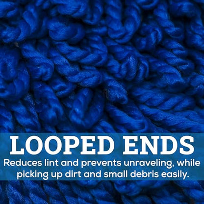 Kleen Handler 48 inch Microfiber Dust Mop | Extra Large Washable Commercial Mop Head Replacement, Pack of 3 - color: Blue - 48 Inch, size: 3 Pack