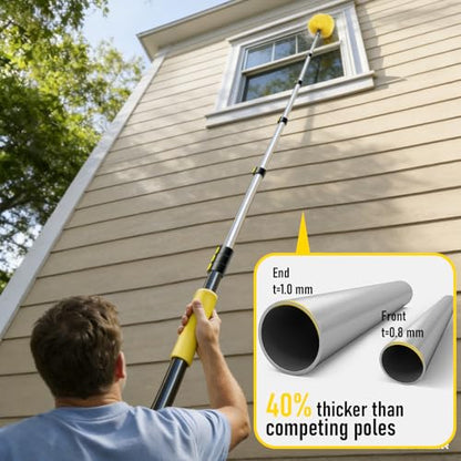 36 Foot High Ceiling Duster Kits with 4.6-30ft Heavy Duty Extension Pole, High Reach Duster for Cleaning,Microfiber Feather Duster,Cobweb Duster,Ceiling Fan Duster,Window Squeegee & Cleaner - size: 30 feet
