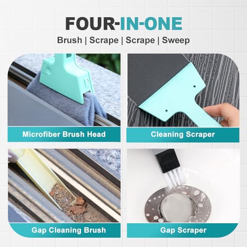 Magic Window Track Cleaner, 2024 Upgraded Window Groove Cleaning Brush Tools Set, Hand-held Window Track Cleaner Brushes Tools Set for Window lides Gaps Tile Lines Shutter Car Vents (Blue 3PCS) - color: Blue 3pcs
