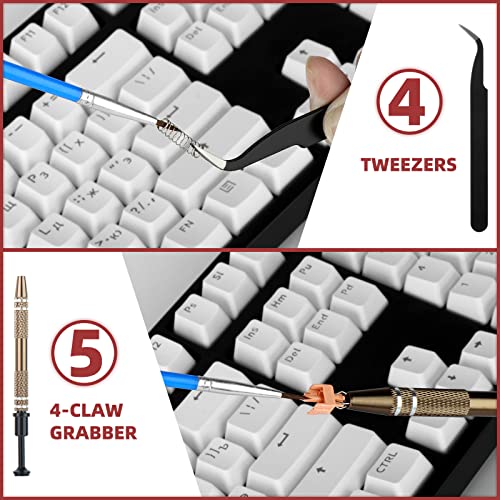 RUNJRX Keyboard Lube Kit with Switch Opener Tweezers for Custom Keyboard, Keyboard Lube Tools - style: Lube Kit-A