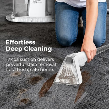Rosewill Multi-Purpose Portable Carpet and Upholstery Cleaner, Powerful Suction 17 KPa Spot Cleaner, 550W Motor, Car and Auto Detailer, Stain/Spot Remover; Versatile Use: Carpet, Sofa, Pet Hair - color: White