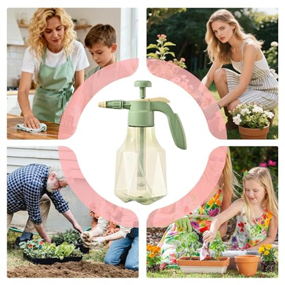 Hand Pump Sprayer | 1.5L Leak-Proof Adjustable Nozzle Misting Can,Handheld Garden Pump Sprayer,for Outdoor Yard Indoor BBQ Gardening Cleaning Plant Home - color: Green