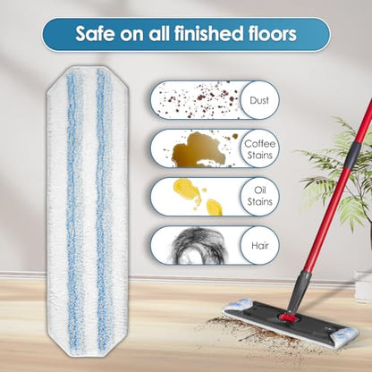 (5 Pack) H2prO Replacement Mop Pads Compatible with O-Cedar H2prO Mop, Microfiber Mop Head, Washable Mop Cloths, Mopping Pad, H2 Pro Mop Pad Refill Accessories